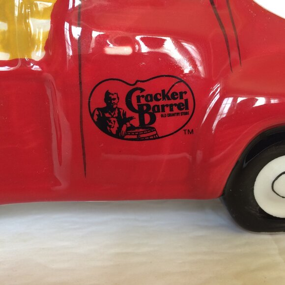 Cracker Barrel Ceramic Red Pick Up Truck Sugar Packets Holder Table Decoration - Picture 5 of 10